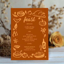 Viktigt Thanksgiving Friendsgiving HolidayCUSTOM Meny