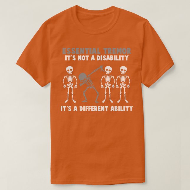 Viktigt tremor-medvetande - det är inte ett handik t shirt (Design framsida)