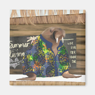 Viktigt Tropical Hawaiian Walrus Marine Life Magnet