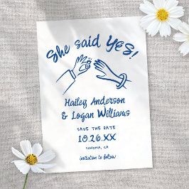 Viktigt, utsökt, modern Roligt Bröllop Spara Datumet