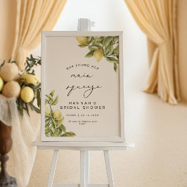 Viktigt välkomstmeddelande för Lemon Möhippa - Gul Poster