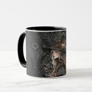 Viktigt väska på Black Damask Mugg