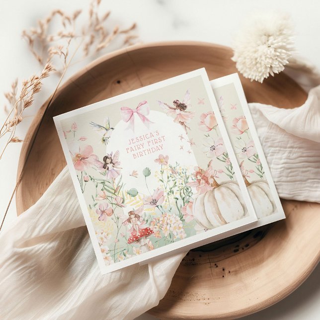 Viktigt vattenfärgsfär 1:a födelsedag pappersservett (Skapare uppladdad)