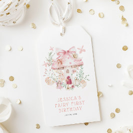 Viktigt vattenfärgsfär 1:a födelsedag presentetikett