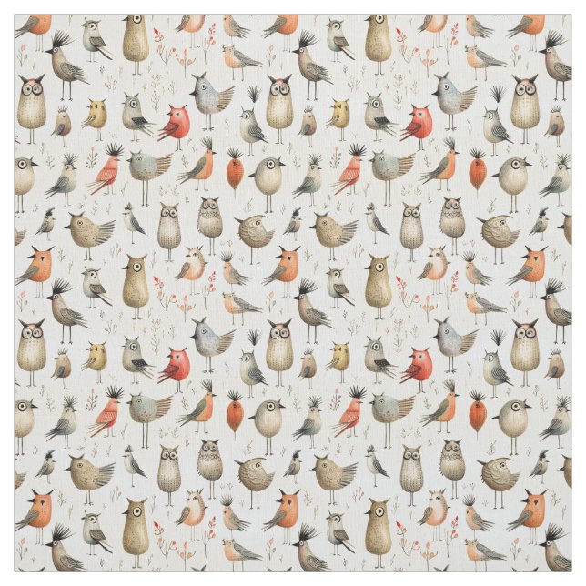 Viktigt Vingar: Stollig Bird Tyg (Provkarta)