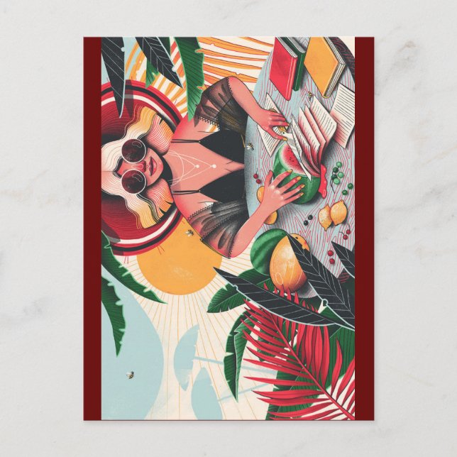 Viktigt vykort för bok dam (Framsida)