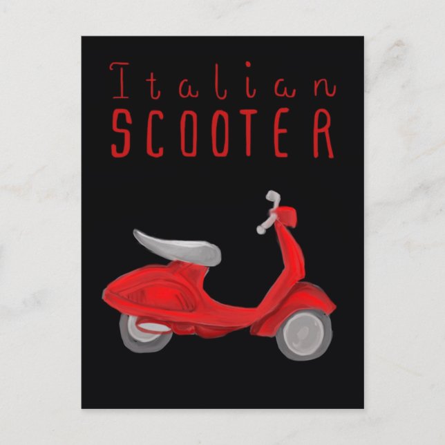 Viktigt vykort för Italien - italienska Scooter (Framsida)