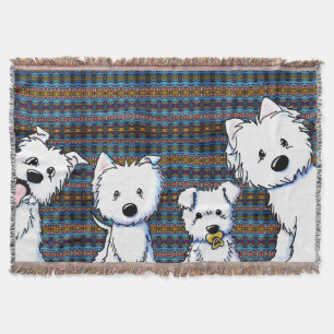 Viktigt Westie-familjens Throw Blanket Filt