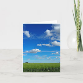Viktkort för Bright Blue Prairie Himmel Kort