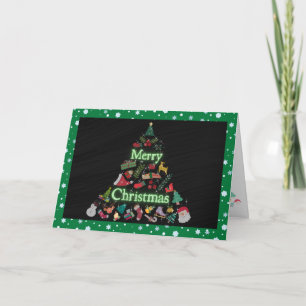 Viktkort för grönt christmas kort