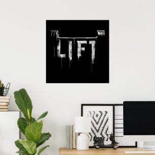 Viktlyftande Gym för karosserityp i hiss Poster