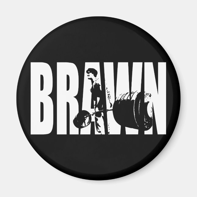 "Viktlyftning" Motivering - BRAWN Magnet (Framsidan)