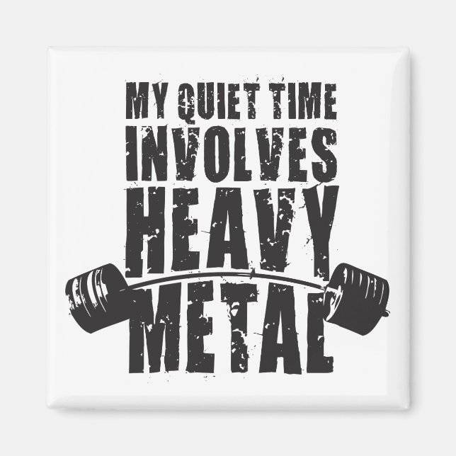 Viktlyftning Motivering - tungt Metall Magnet (Framsidan)