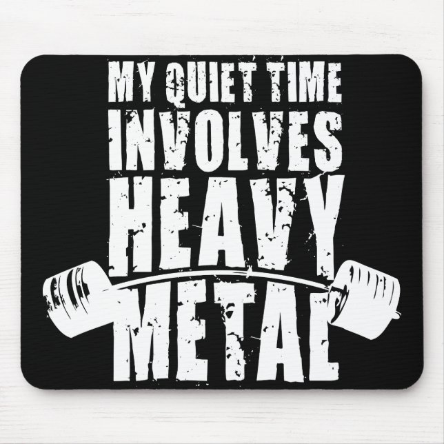 Viktlyftning Motivering - tungt Metall Musmatta (Framsidan)