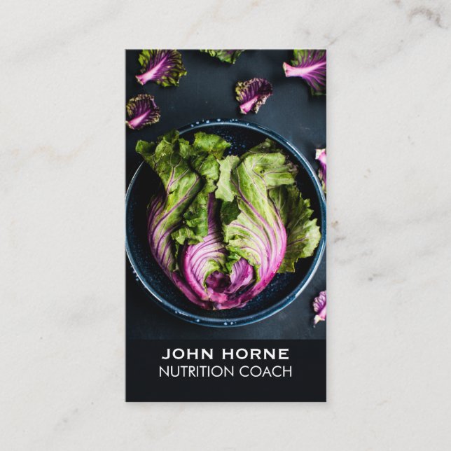 Viktminskning Rådgivare Dietician Nutrition Coach Visitkort (Framsida)
