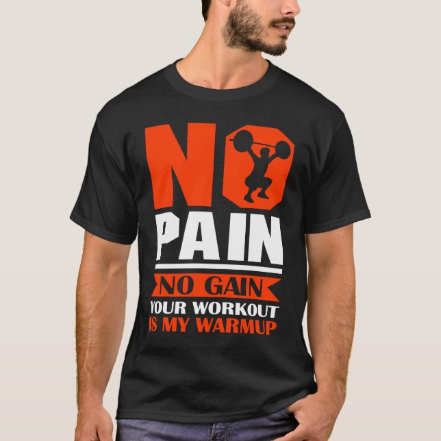 Viktning för sportträning Bodybuilding-workout T Shirt (Framsida)