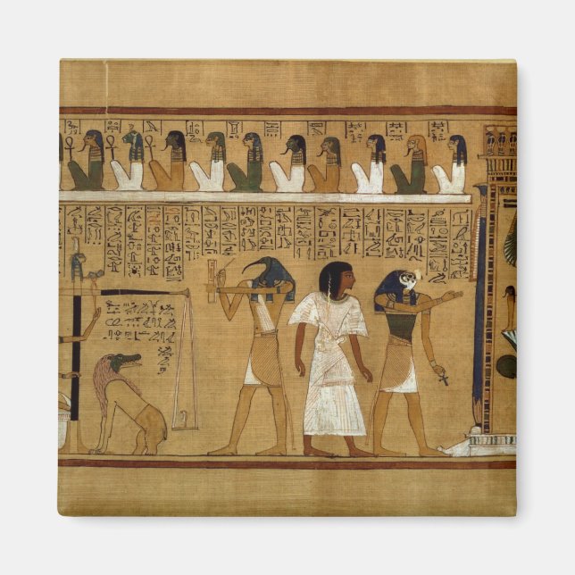 Viktningen av hjärtat mot Maats ludd Magnet (Framsidan)