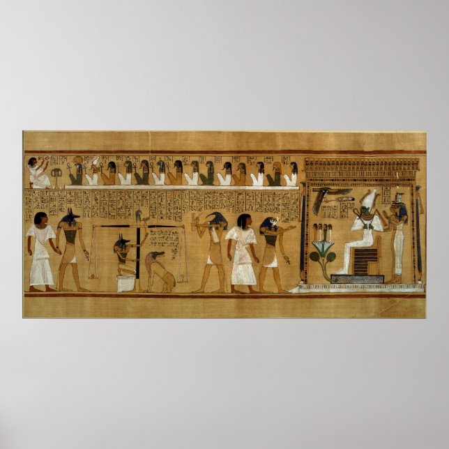 Viktningen av hjärtat mot Maats ludd Poster (Framsidan)