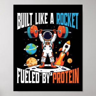 Viktnings- och kroppsuppbyggnad Astronaut Space Co Poster