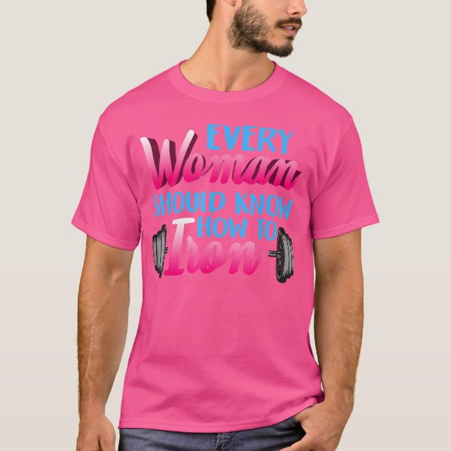 Viktningsbarbell Female BodyBuilder T Shirt (Framsida)