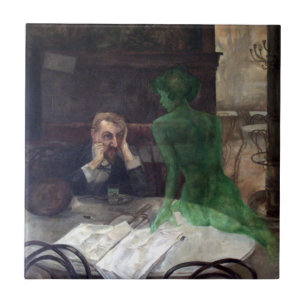 Viktor Oliva The Absinthe Drinker Kakelplatta