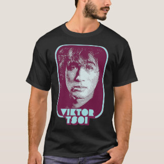 Viktor Tsoi K Retro 80s Fläkt Design T Shirt