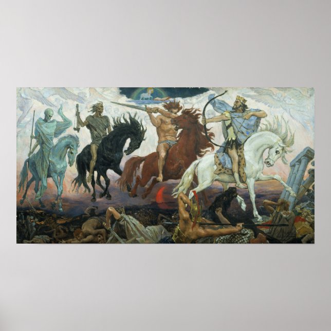 Viktor Vasnetsov:s fyra hästsperma från Apocalypse Poster (Framsidan)