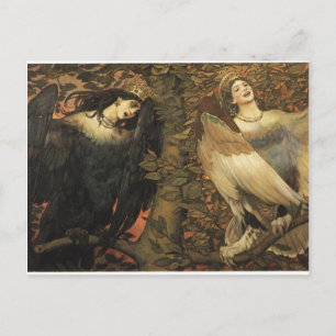 Viktor Vasnetsov- The Birds of Joy and Sorrow Vykort
