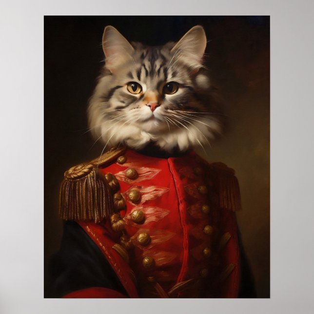 Viktorian Animal Porträtt, dold Animal Print Poster (Framsidan)