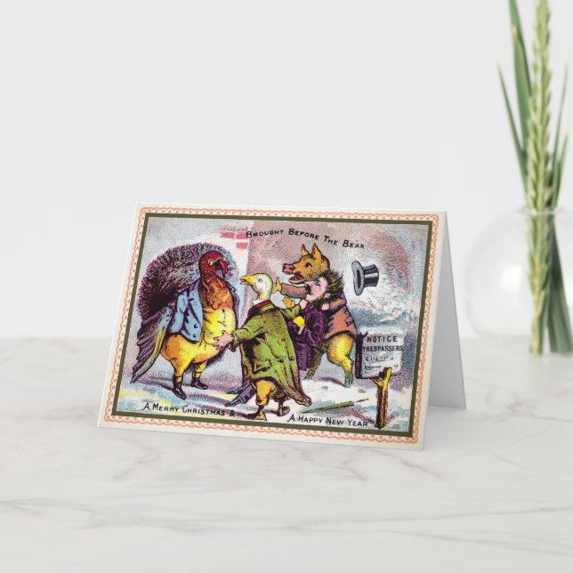 Viktorian Beak Helgdag Card Helgkort (Framsida)