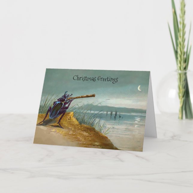 Viktorian Beetle Holiday Greetings-kort Helgkort (Framsida)