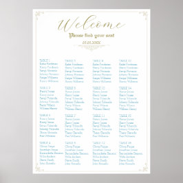 Viktorian Bröllop Seating Poster