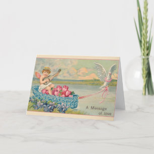 Viktorian Cherub Valentine Day Greeting Card Helgkort