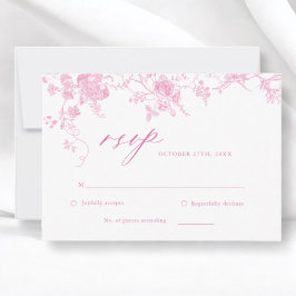 Viktorian Classic Rosa Blommigt Bröllop OSA Card