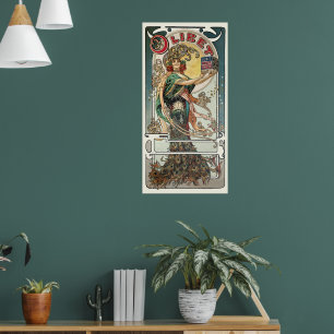 Viktorian Era Art nouveau Fransk Biscuits Ad Poster