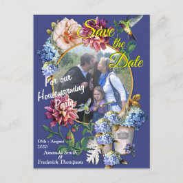 Viktorian-Era-Blommigtens vattenfärg Meddelande Vykort