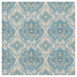 Viktorian Era Design Blue & Gult Tyg