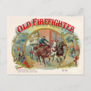 Viktorian Era Gamle Firefighter Postcard Vykort
