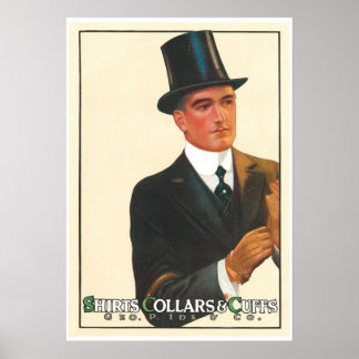 Viktorian gentleman Ad Shirts Art Print Poster