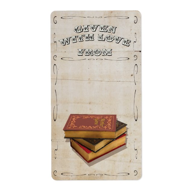 Viktorian given med Kärlek bokplåt Fraktsedel (Framsidan)