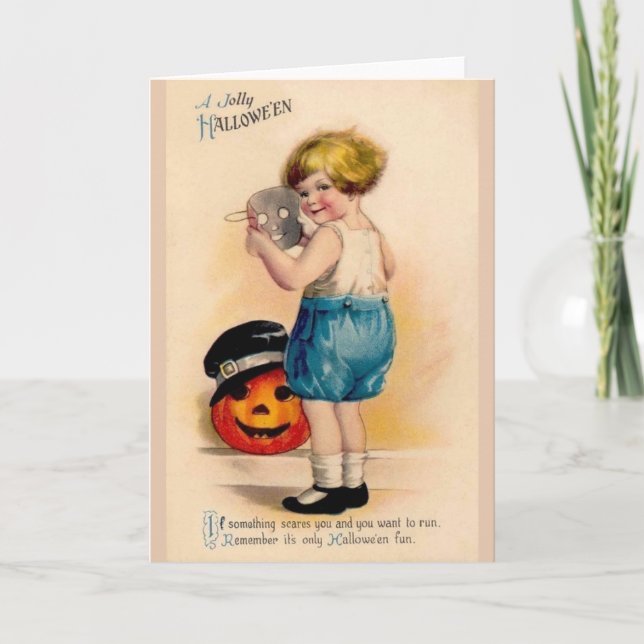 Viktorian Halloween-hälsningskort för Roligt Kort (Framsida)