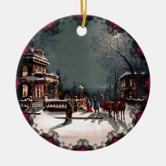 Viktorian jul Party Ornament (Framsidan)