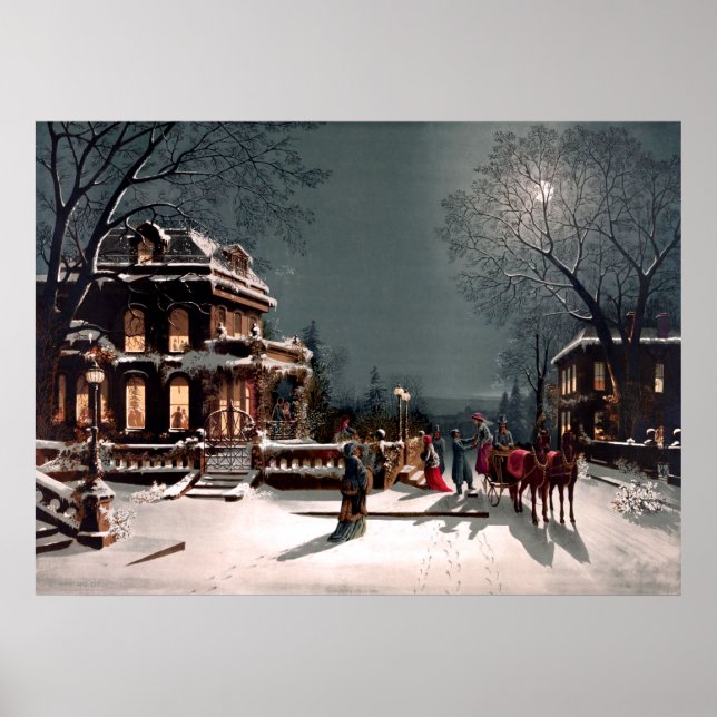 Viktorian jul Party Poster (Framsidan)