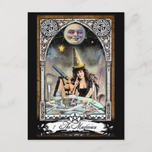 Viktorian Magician Tarot Card-vykort Vykort
