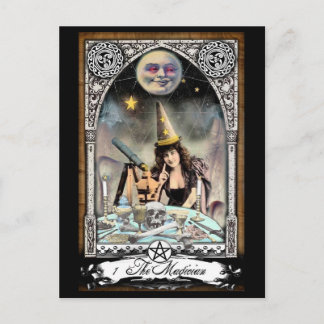 Viktorian Magician Tarot Card-vykort Vykort