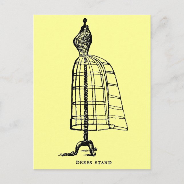 Viktorian Mode Bustle Wire Dress Form Vykort (Framsida)