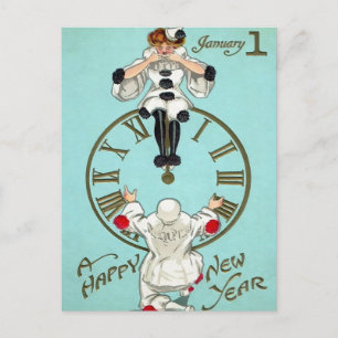 Viktorian New Years Clock (3 av 4) vykort