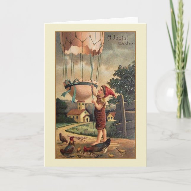 Viktorian Påsk-hälsningskort Helgkort (Framsida)