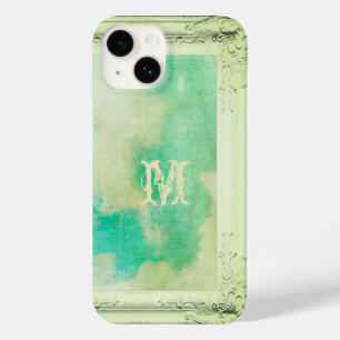 Viktorian ram himlar målar elegant teal kräm