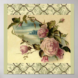 Viktorian Ro Garden Grind Poster av havet